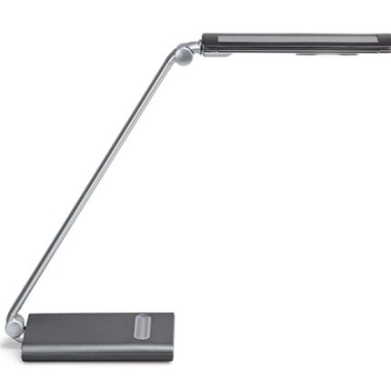 Lampka LED na biurko MAULpure, 9W, ze ściemniaczem, srebrna