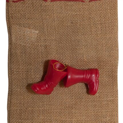 Worek na prezenty FOLIA PAPER, z butami, 17x25cm, naturalny