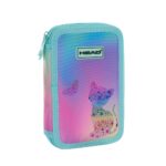 Piórnik podwójny bez wyposażenia HEAD KITTY OMBRE, AC2