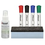 Zestaw do tablic REXEL, spray, gąbka niemagnetyczna oraz 4 markery - obrazek 2