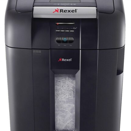 Niszczarka automatyczna REXEL Auto+ 500X, konfetti, P-4, 500 kart., 80l, karty kredytowe/CD, czarna