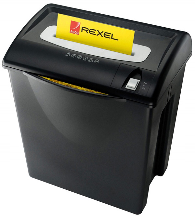 97521-63180-niszczarka_rexel_v125_konfetti_p_4_7_kart_35l_-800w Niszczarka REXEL V125, konfetti, P-4, 7 kart., 35l, karty kredytowe, czarna - obrazek 1
