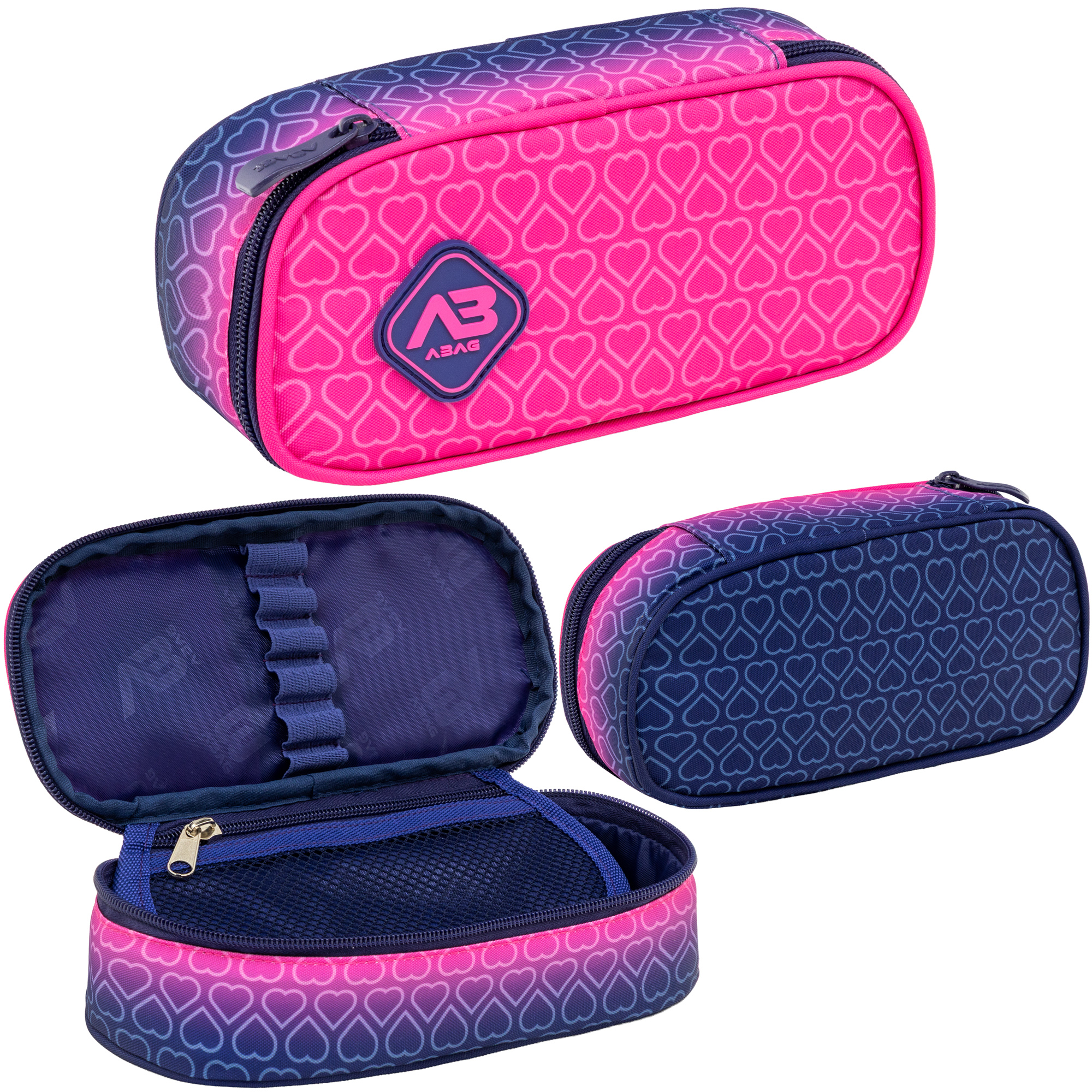 Piórnik ABAG HEXAGON PINK OMBRE, AC6 Piórnik ABAG HEXAGON PINK OMBRE, AC6 - obrazek 1