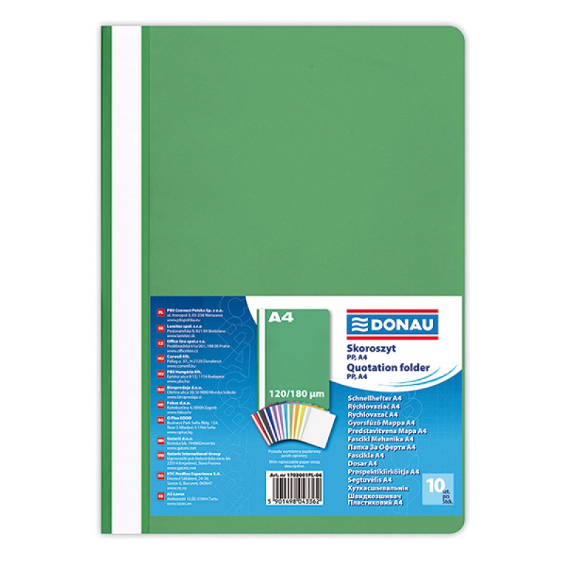 99875-14801-skoroszyt_donau_pp_a4_standard_120_180mikr_zie-800w Skoroszyt DONAU, PP, A4, standard, 120/180mikr., zielony - obrazek 1