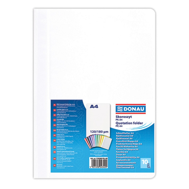 99876-14802-skoroszyt_donau_pp_a4_standard_120_180mikr_bia-800w Skoroszyt DONAU, PP, A4, standard, 120/180mikr., biały - obrazek 1