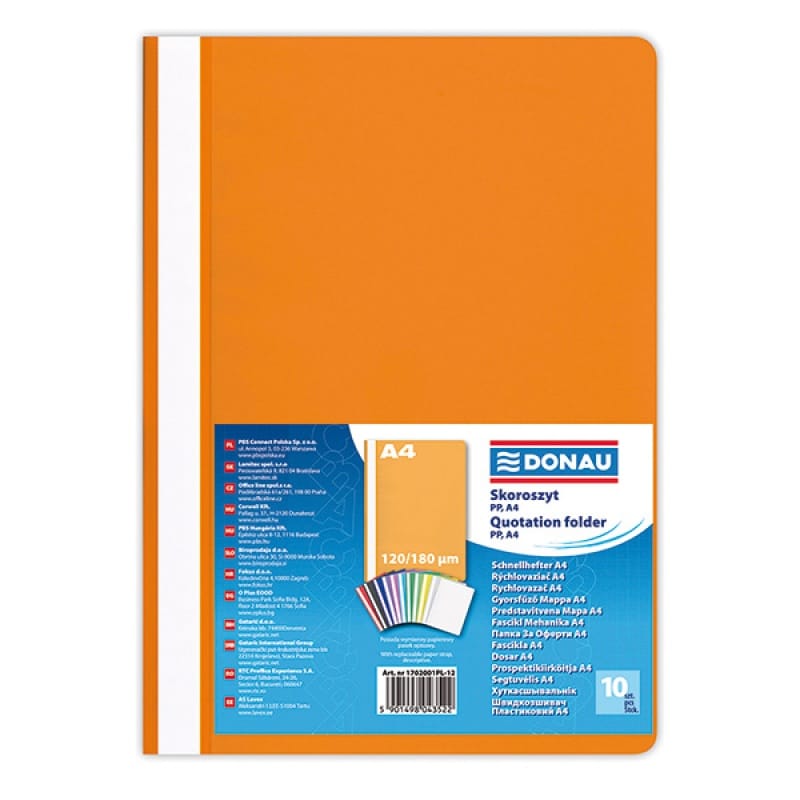 99879-14805-skoroszyt_donau_pp_a4_standard_120_180mikr_pom-800w-1 Skoroszyt DONAU, PP, A4, standard, 120/180mikr., pomarańczowy (opakowanie 10 szt.) - obrazek 1