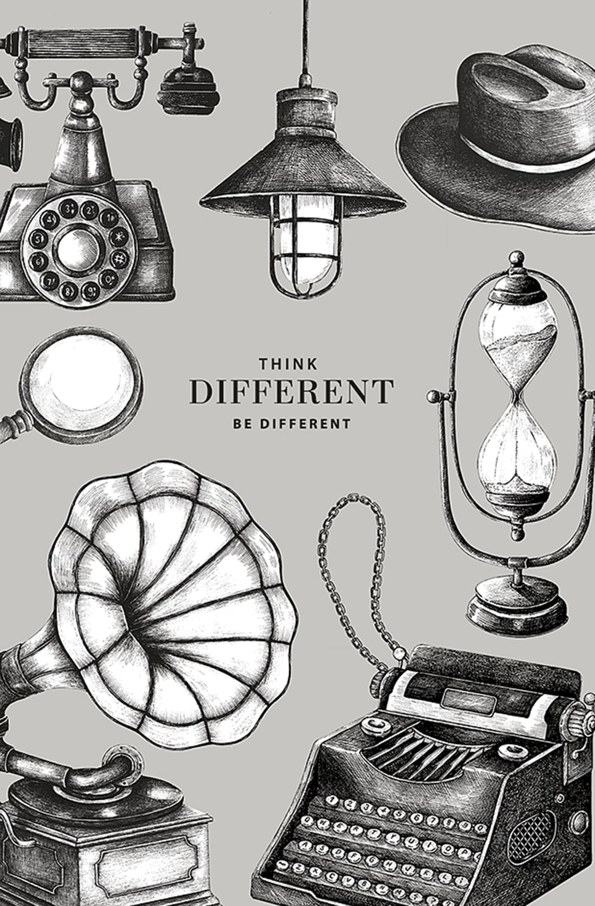 Brulion A6 kratka 80K kremowy papier, "Think different" Brulion A6 kratka 80K kremowy papier, "Think different" - obrazek 1