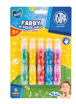 Farba w pędzlekach Astra Baby 5 szt. Farba w pędzlekach Astra Baby 5 szt. - obrazek 1