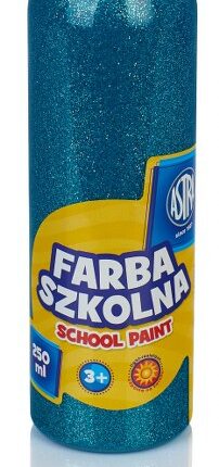Farba szkolna Astra 250 ml - brokatowa turkusowa