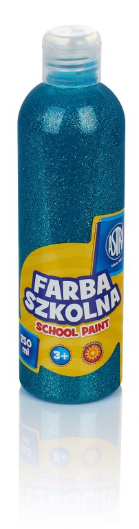 Farba szkolna Astra 250 ml - brokatowa turkusowa Farba szkolna Astra 250 ml - brokatowa turkusowa - obrazek 1