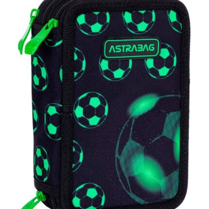 Piórnik JUMBO potrójny z wyposażeniem ASTRABAG NEO FOOTBALL, AC31