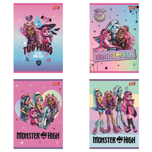 Zeszyt A5 16 kartek linia dwukolorowa okładka laminowana 70 g/m2 MONSTER HIGH Zeszyt A5 16 kartek linia dwukolorowa okładka laminowana 70 g/m2 MONSTER HIGH - obrazek 1