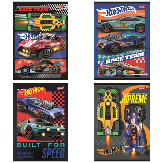 Zeszyt A5 32 kartek linia dwukolorowa okładka laminowana 70 g/m2 HOT WHEELS Zeszyt A5 32 kartek linia dwukolorowa okładka laminowana 70 g/m2 HOT WHEELS - obrazek 1