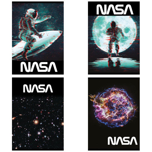 Zeszyt A5 32 kartki krata okładka laminowana lakier miejscowy UV 70 g/m2 SPACE ADVENTURE Zeszyt A5 32 kartki krata okładka laminowana lakier miejscowy UV 70 g/m2 SPACE ADVENTURE - obrazek 1
