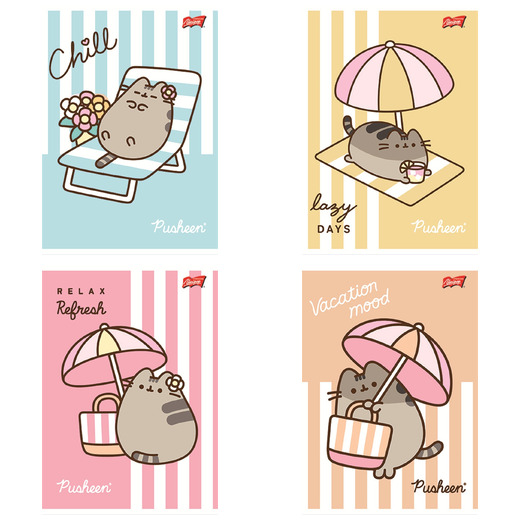 Zeszyt A5 32 kartki krata okładka laminowana 70 g/m2 PUSHEEN Zeszyt A5 32 kartki krata okładka laminowana 70 g/m2 PUSHEEN - obrazek 1