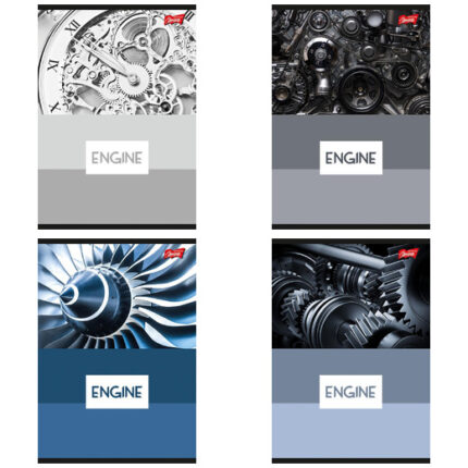 Zeszyt A5 60k krata laminowany ENGINE