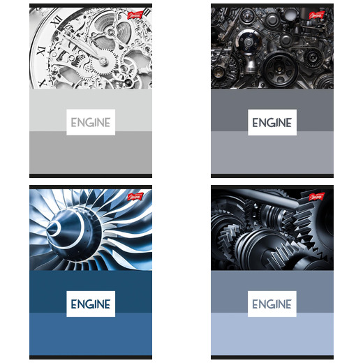 Zeszyt A5 60k krata laminowany ENGINE Zeszyt A5 60k krata laminowany ENGINE - obrazek 1