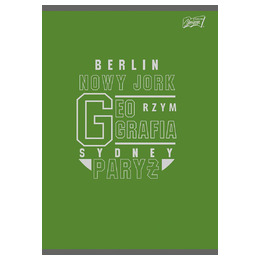 Zeszyt geografia ze ściągą A5 60 kartek krata okładka laminowana 70 g/m2 COLLEGE Zeszyt geografia ze ściągą A5 60 kartek krata okładka laminowana 70 g/m2 COLLEGE - obrazek 1