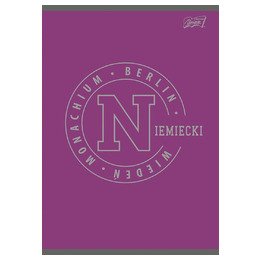 Zeszyt język niemiecki ze ściągą A5 60 kartek krata okładka laminowana 70 g/m2 COLLEGE Zeszyt język niemiecki ze ściągą A5 60 kartek krata okładka laminowana 70 g/m2 COLLEGE - obrazek 1