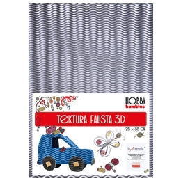 Tektura falista 3D B4 25x35 10ark Złota/Srebrna BAMBINO HOBBY Tektura falista 3D B4 25x35 10ark Złota/Srebrna BAMBINO HOBBY - obrazek 1
