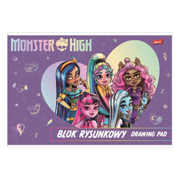 Blok rysunkowy A4 20 kartek okładka kredowana 80 g/m2 MONSTER HIGH Blok rysunkowy A4 20 kartek okładka kredowana 80 g/m2 MONSTER HIGH - obrazek 1