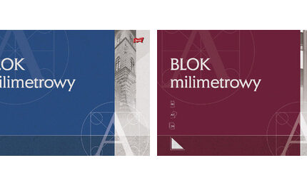 Blok z papieru milimetrowego A4 20 kartek okładka kredowana