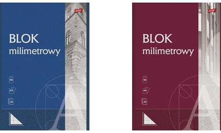 Blok z papieru milimetrowego A4 20 kartek okładka kredowana