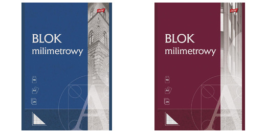 Blok z papieru milimetrowego A4 20 kartek okładka kredowana Blok z papieru milimetrowego A4 20 kartek okładka kredowana - obrazek 1