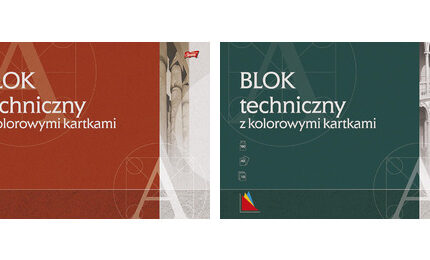 Blok techniczny z kolorowymi kartkami A3 10 kartek okładka kredowana 160 g/m2