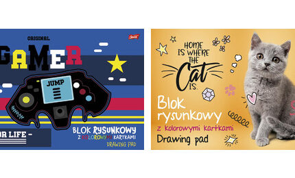 Blok rysunkowy z kolorowymi kartkami A3 16 kartek okładka kredowana 80 g/m2
