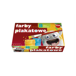 Farby plakatowe ekonomiczne 8 kolorów 20 ml Farby plakatowe ekonomiczne 8 kolorów 20 ml - obrazek 1