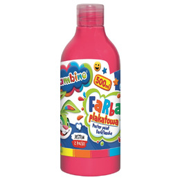 Farba plakatowa w butelce różowa 500 ml ZWIERZAKI UCZNIAKI Farba plakatowa w butelce różowa 500 ml ZWIERZAKI UCZNIAKI - obrazek 1