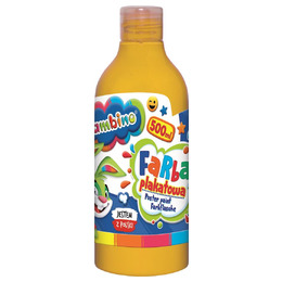 Farba plakatowa w butelce żółta 500 ml ZWIERZAKI UCZNIAKI Farba plakatowa w butelce żółta 500 ml ZWIERZAKI UCZNIAKI - obrazek 1