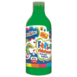 Farba plakatowa w butelce zielona 500 ml ZWIERZAKI UCZNIAKI Farba plakatowa w butelce zielona 500 ml ZWIERZAKI UCZNIAKI - obrazek 1