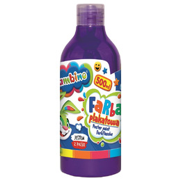 Farba plakatowa w butelce fioletowa 500 ml ZWIERZAKI UCZNIAKI Farba plakatowa w butelce fioletowa 500 ml ZWIERZAKI UCZNIAKI - obrazek 1