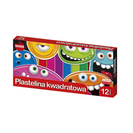 Plastelina kwadratowa 12 kolorów 18 g Plastelina kwadratowa 12 kolorów 18 g - obrazek 1