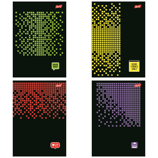 Zeszyt A5 96 kartek linia okładka laminowanalakier miejscowy UV 70 g/m2 PIXEL PULSE Zeszyt A5 96 kartek linia okładka laminowanalakier miejscowy UV 70 g/m2 PIXEL PULSE - obrazek 1