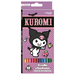 Kredki ołówkowe trójkątne 12 kolorów KUROMI Kredki ołówkowe trójkątne 12 kolorów KUROMI - obrazek 1