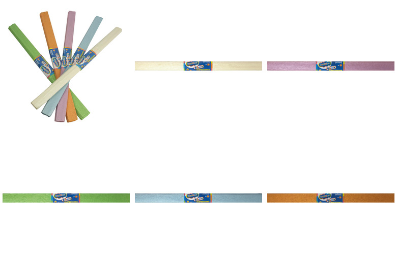 Bibuła marszczona 200 x 50 cm zestaw 5 kolorów perłowych ZWIERZAKI UCZNIAKI Bibuła marszczona 200 x 50 cm zestaw 5 kolorów perłowych ZWIERZAKI UCZNIAKI - obrazek 1