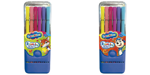 Flamastry w etui 12 kolorów ZWIERZAKI UCZNIAKI Flamastry w etui 12 kolorów ZWIERZAKI UCZNIAKI - obrazek 1