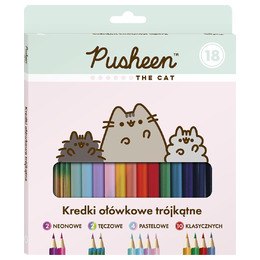 Kredki ołówkowe trójkątne 18 kolorów PUSHEEN Kredki ołówkowe trójkątne 18 kolorów PUSHEEN - obrazek 1