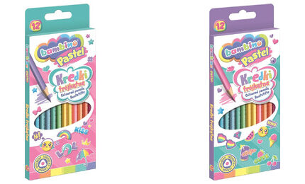 Kredki szkolne trójkątne 12 kolorów PASTEL