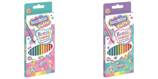 Kredki szkolne trójkątne 12 kolorów PASTEL Kredki szkolne trójkątne 12 kolorów PASTEL - obrazek 1