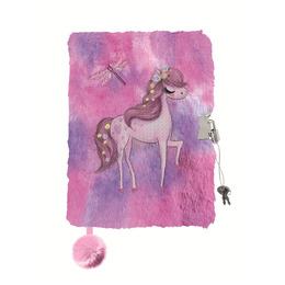 Pamiętnik z kłódką "włochacz" A5 96 kartek MY LITTLE FRIEND, ROMANTIC HORSE Pamiętnik z kłódką "włochacz" A5 96 kartek MY LITTLE FRIEND, ROMANTIC HORSE - obrazek 1