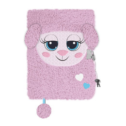 PAMIĘTNIK Z KŁÓDKĄ 3D WŁOCHACZ A5 96K CUTE LAMB mkmm PAMIĘTNIK Z KŁÓDKĄ 3D WŁOCHACZ A5 96K CUTE LAMB mkmm - obrazek 1