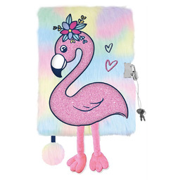 PAMIĘTNIK Z KŁÓDKĄ 3D WŁOCHACZ A5 96K MY LITTLE FRIEND TROPICAL FLAMINGO mkmm PAMIĘTNIK Z KŁÓDKĄ 3D WŁOCHACZ A5 96K MY LITTLE FRIEND TROPICAL FLAMINGO mkmm - obrazek 1