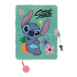 Pamiętnik z kłódką "włochacz" A5 96 kartek STITCH Pamiętnik z kłódką "włochacz" A5 96 kartek STITCH - obrazek 1