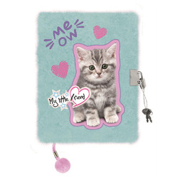 Pamiętnik z kłódką "włochacz" A5 96 kartek MY LITTLE FRIEND, MINT KITTY Pamiętnik z kłódką "włochacz" A5 96 kartek MY LITTLE FRIEND, MINT KITTY - obrazek 1