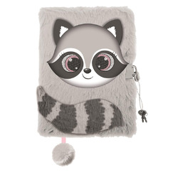 PAMIĘTNIK Z KŁÓDKĄ 3D WŁOCHACZ A5 96K RACCOON mkml PAMIĘTNIK Z KŁÓDKĄ 3D WŁOCHACZ A5 96K RACCOON mkml - obrazek 1