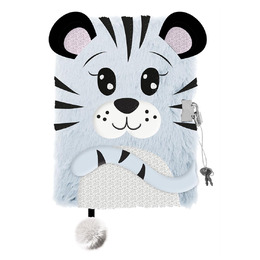 PAMIĘTNIK Z KŁÓDKĄ 3D WŁOCHACZ A5 96K MY LITTLE FRIEND SNOW TIGER mkmn PAMIĘTNIK Z KŁÓDKĄ 3D WŁOCHACZ A5 96K MY LITTLE FRIEND SNOW TIGER mkmn - obrazek 1